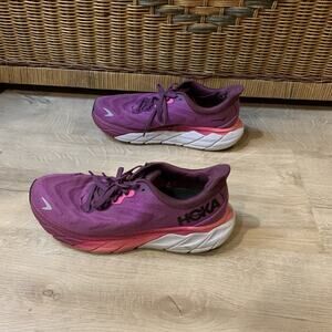 Hoka One One Arahi 6 Womens Size 9 B Purple Pink Walking Running Shoes Sneakers